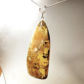 The enclosure! Large pendant made of natural Baltic amber(118)