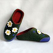 Обувь ручной работы handmade. Livemaster - original item Sneakers with leather trim and floral decoration. Handmade.
