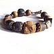Bracelet made of natural stones the Power of the Earth, the author's brass, Bead bracelet, Moscow,  Фото №1