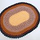 Knitted Oval Multicolored Cord Mat. Carpets. knitted handmade rugs (kovrik-makrame). My Livemaster. Фото №4