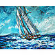 Painting sailboat 'Fair wind' Gift to a man, Pictures, Samara,  Фото №1