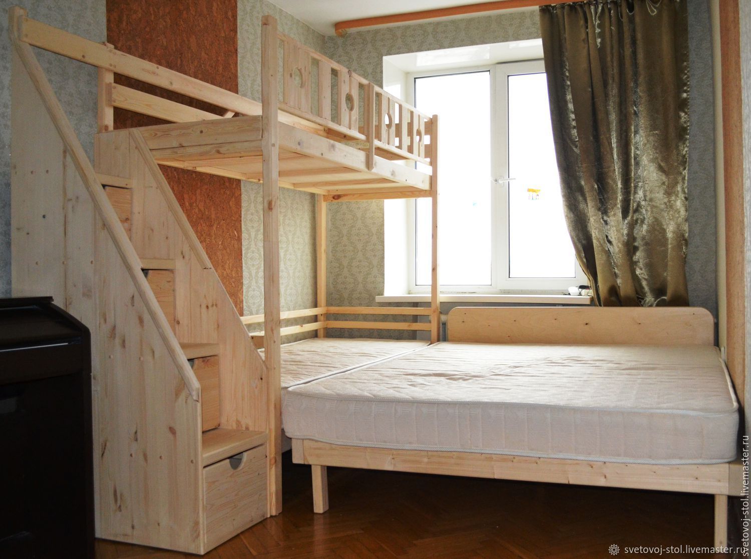 Лестница для кровати двухъярусной своими руками из дерева
