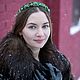 Обруч и серьги в стиле Дольче Габбана "Восточный малахит", Ободки, Самара,  Фото №1