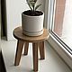Подставки для цветов "Tamboo", массив дуба. Цветочные подставки. Lagom Home Wood. Ярмарка Мастеров.  Фото №6