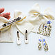 Order Bow Hairpin Ivory Linen - Embroidery wildflowers. annetka-ann (annetka-ann). Livemaster. . Hairpins Фото №3