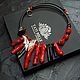 Necklace of coral 'Flying on the flame', Necklace, Moscow,  Фото №1