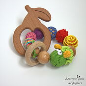Работы для детей, handmade. Livemaster - original item Beech rodent-rattle Pear. Handmade.