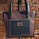 Кожаная женская сумка-шоппер (тоут) "Black&Brown", Сумка-шоппер, Тула,  Фото №1