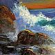 Картина маслом "Закат на море" 30*40 в раме. Картины. Анири Арт Картины в интерьер. Ярмарка Мастеров.  Фото №8