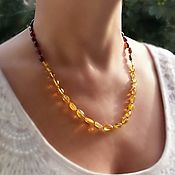 Работы для детей, handmade. Livemaster - original item Amber beads amber natural stone decoration for women. Handmade.