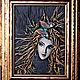 3D painting 'Butterflies in the head' made of genuine leather, Pictures, Moscow,  Фото №1