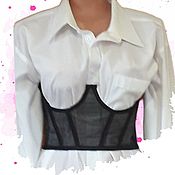 Одежда handmade. Livemaster - original item Corsets: Corset top, black corsage made of corset mesh .. Handmade.