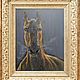  с животными Конь чемпион гнедой арабский скакун холст 50х40. Картины. Людмила Стребкова Живопись. Ярмарка Мастеров.  Фото №10