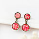 Серьги Red dots (Алые точки). Серьги классические. Djayajewel. Ярмарка Мастеров.  Фото №5