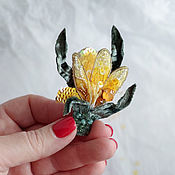Украшения handmade. Livemaster - original item Crocus Brooch Yellow Flower Brooch Gift for March 8 crocuses. Handmade.