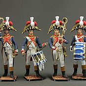 Куклы и игрушки handmade. Livemaster - original item Tin soldier 54mm. Set of 7 figures.Band of the Grenadier regiment. Handmade.