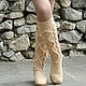 Demi-season boots ' Alena'. High Boots. KnittedBoots. My Livemaster. Фото №4