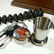 Посуда handmade. Livemaster - original item Folding glass with symbols of the USSR 