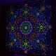 Glow in the dark painting-mandala of the Cosmic Temple. Design. Fractalika. My Livemaster. Фото №6