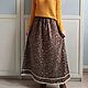 Order Patterned skirt made of warm cotton with lace. Kupava - ethno/boho. Livemaster. . Skirts Фото №3
