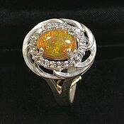 Украшения handmade. Livemaster - original item Silver ring with a magnificent opal.. Handmade.