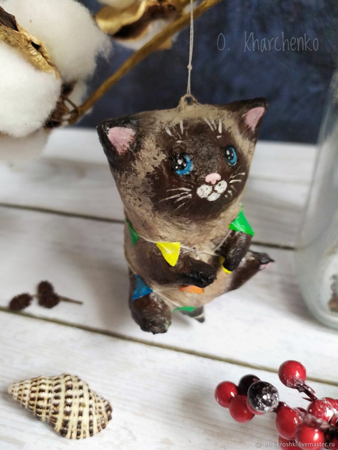 Ёлочная игрушка из папье-маше в интернет-магазине на Ярмарке Мастеров ...
