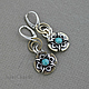 Sterling silver and brass Earrings with Turquoise. Earrings. Taniri Jewelry. Online shopping on My Livemaster.  Фото №2