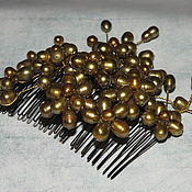 Украшения handmade. Livemaster - original item Comb-hair clip with natural pearl. Handmade.