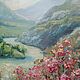 Oil painting 'Mountain Altai, maralnik blooming', ,60-45cm. Pictures. Zhanne Shepetova. My Livemaster. Фото №4