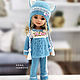 Clothes for Paola Reina dolls. Pale blue suit with ears, Clothes for dolls, Voronezh,  Фото №1