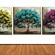 Triptych ' Multicolor trees', Pictures, St. Petersburg,  Фото №1