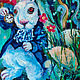 Oil painting 'White Rabbit' in the nursery. Pictures. Svetlana Samsonova. My Livemaster. Фото №6