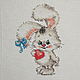A gift for my bunny • Picture embroidered • Embroidery. Panels. Silent art (natmatre). Online shopping on My Livemaster.  Фото №2