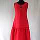 Dress linen, red. Sleeveless dress, Dresses, Tomsk,  Фото №1