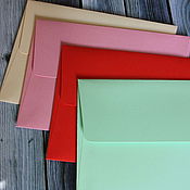 Материалы для творчества handmade. Livemaster - original item Envelopes of colored construction paper. Handmade.