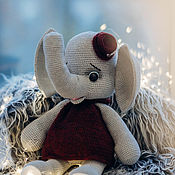 Куклы и игрушки handmade. Livemaster - original item Soft toys: Knitted toys-elephant. Handmade.