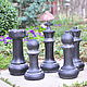 Chess Pieces Concrete 6pcs Set White or Black. Figurines. Decor concrete Azov Garden. My Livemaster. Фото №4