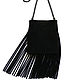Black handbag with fringe. Classic Bag. Inessa Tche. Online shopping on My Livemaster.  Фото №2