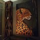 Картина с поталью золотой леопард, Картины, Майкоп,  Фото №1