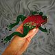 A frog made of beads - a small summer knitted handbag, a coin box. Coin boxes. AirinBeads. My Livemaster. Фото №4