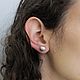 Пусеты-шарики глянцевые или матовые. Серьги-пусеты. Quadrojewelry. Ярмарка Мастеров.  Фото №4