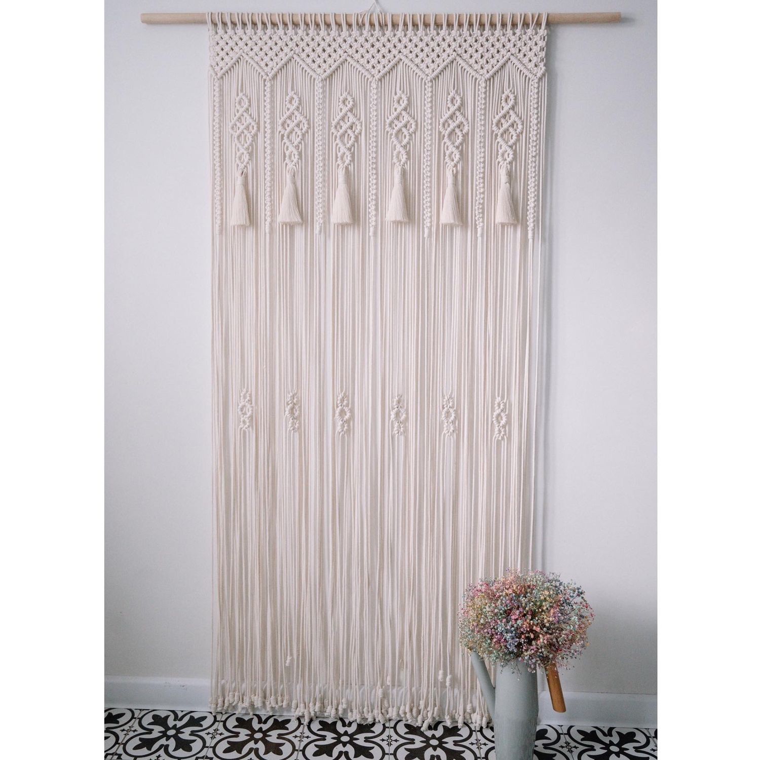 Макраме-штора с кистями в интернет-магазине на Ярмарке Мастеров | Шторы ...