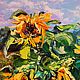 Oil painting with sunflowers ' Sunny Mood 2'. Pictures. Russian Oil Paintings. My Livemaster. Фото №4