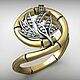 Тайское кольцо из золота 585 Бамбук j-0.235, Кольца, Москва,  Фото №1