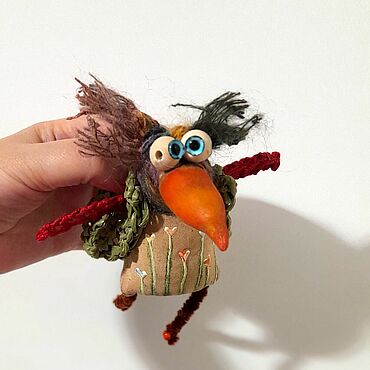 Сувениры и подарки ручной работы. Ярмарка Мастеров - ручная работа Прикольные подарки: Птица Щастя - авторская игрушка. Handmade.
