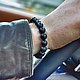 Stylish men's bracelet made of natural stones, Bead bracelet, Moscow,  Фото №1