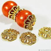 Материалы для творчества handmade. Livemaster - original item Caps for beads gilding. pcs. Handmade.