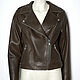Brown leather jacket. Outerwear Jackets. Lollypie - Modiste Cat. Online shopping on My Livemaster.  Фото №2