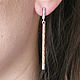 Silver Stud Earrings, Long Earrings, Dangling Earrings. Earrings. Irina Moro. My Livemaster. Фото №6