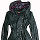 Raincoat leather green transformer. Outerwear Jackets. Lollypie - Modiste Cat. Online shopping on My Livemaster.  Фото №2